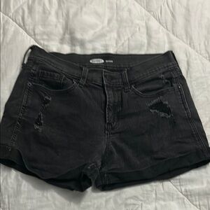 Old Navy Women's Black Denim Shorts (4) boyfriend
